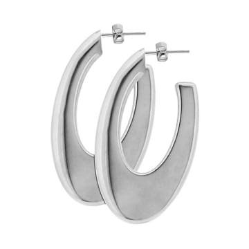 Aretes hoop ovalados lisos