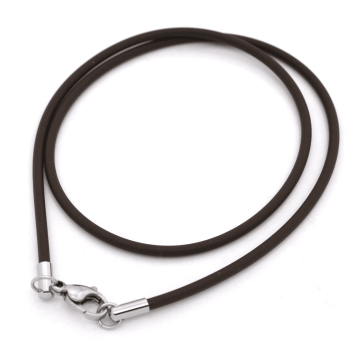 Cadena de PU Marrón, Cierre de Acero, L= 40cm, Esp= 2mm
