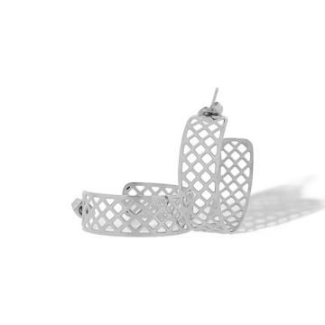 Aretes hoop Figura En Tejido